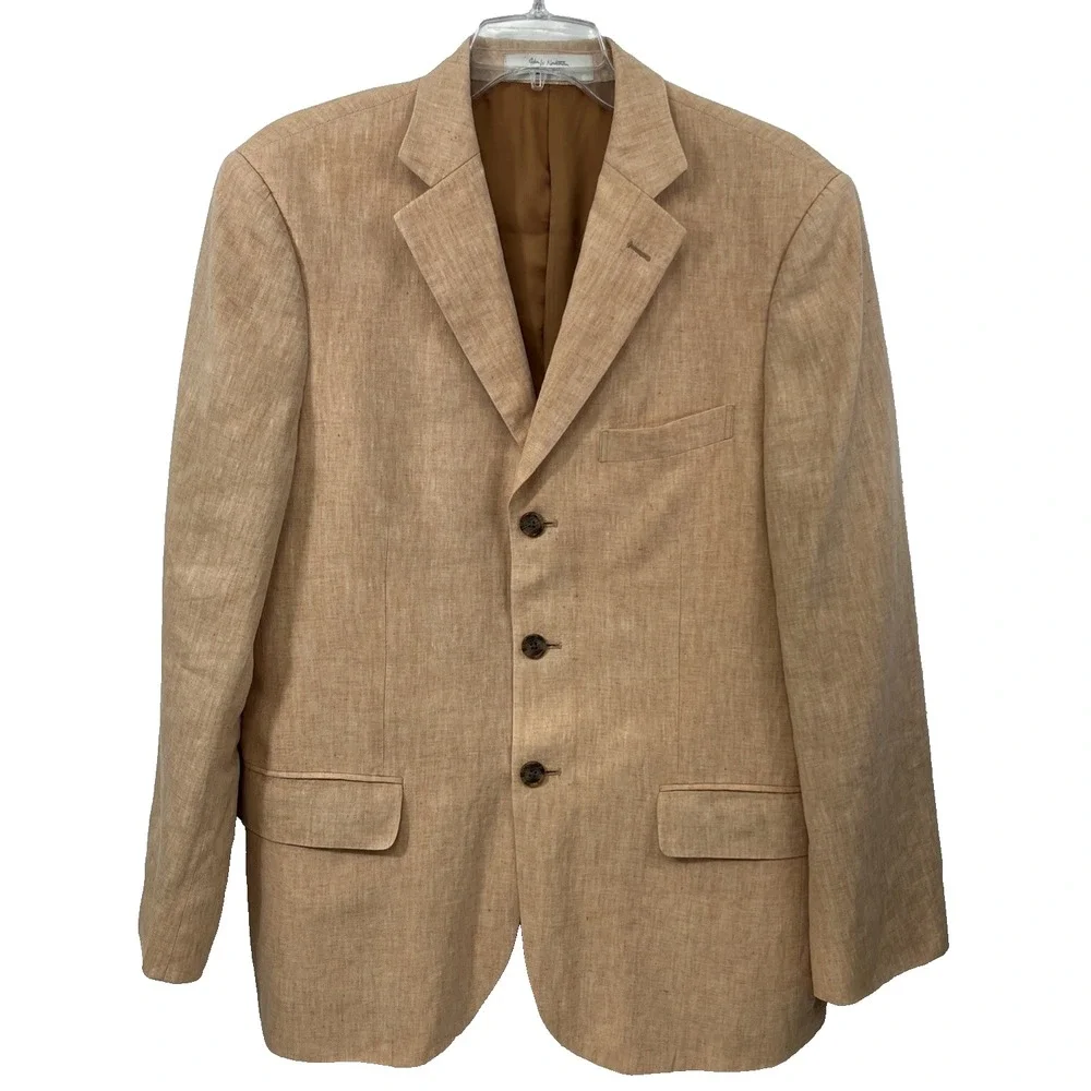 John W. Nordstrom 100% Linen Blazer Men's 40R Ormezzano Premium Business Casual